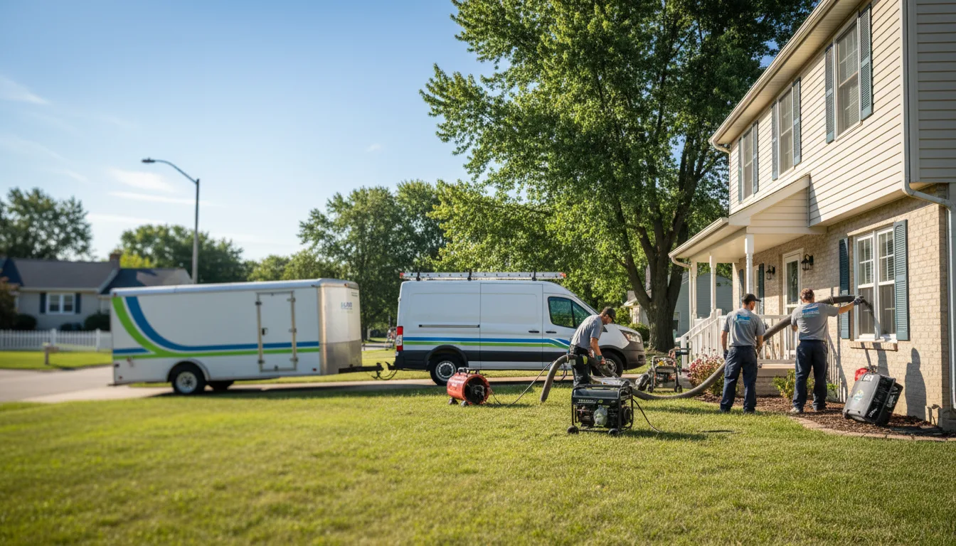Flooded Basement Restoration And Cleanup With Repair in Woodstock, IL near me